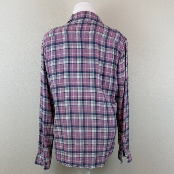 Faherty Plaid Reversible Flannel Button-Up Men's Shirt Size XL - Picture 4 of 9
